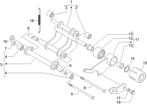 Bras oscillant