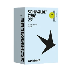 CHAMBRE A AIR VELO 20 x 1.50-2.35 SCHWALBE VALVE STANDARD (40-406 à 54-428) (AV7)