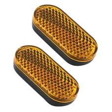 REFLECTEUR / CATADIOPTRE VELO FIXATION LATERALE ORANGE ADHESIF - 50X22 (VENDU A LA PAIRE)