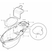 Logement casque - Dessous de selle