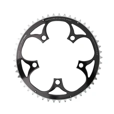 CHAINRING FOR ROAD BIKE- 5 Arms- 46T.Ø 110 -OUTER- ALUMINIUM BLACK- 7075 TA ZEPHYR (SHIMANO TYPE) 9/10Speed.