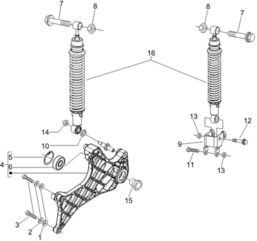 Suspension arrière - Amortisseur/s