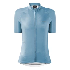 MAILLOT GIST FEMME MANCHES COURTES KIN ZIP TOTAL BLEU GLACE XS -5372