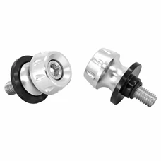 DIABOLO MOTO M10x150 ALU CNC TETE FRAISEE ARGENT (PAIRE) -AVOC