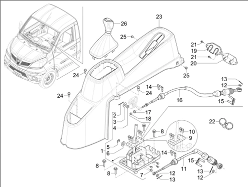 02_Tunnel central - Levier de vitesses