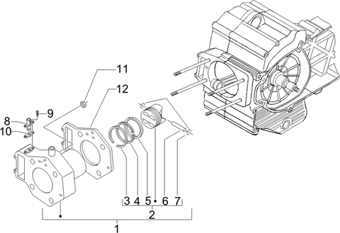 Groupe cylindre-piston-axe
