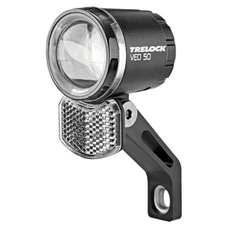 ECLAIRAGE VELO VAE / E-BIKE AVANT SUR FOURCHE TRELOCK LS380 BIKE-I 6/12V 50LUX NOIR - POUR VOIR A 70M ET VISIBLE A 4KMS
