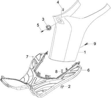 Protection centrale   repose pieds