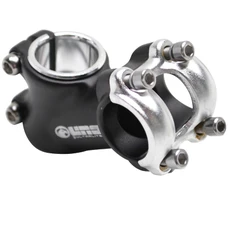 STEM FOR ROAD BIKE/MTB- UNO -ALUMINIUM- BLACK / SILVER ANGLE 25- Ø25,4 L60mm -For fork 1" or 1"1/8