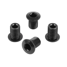 INTRAVIS PEDALIER SAMOX ACIER NOIR COMPATIBLE MONO PLATEAU 4 BRANCHES (JEU DE 4) - VIS M8x0.75x10.3L