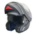HELMET-FLIP-UP MT ATOM SV  (DOUBLE VISORS) SOLID TITANIUM MATT    XS