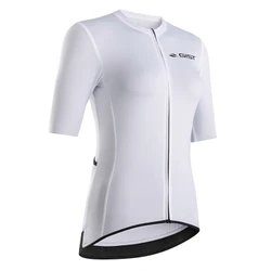 MAILLOT GIST FEMME MANCHES COURTES SUPREMO BLANC ZIP TOTAL GRIS S -5371