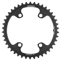 PLATEAU ROUTE 4BRA D.110 POUR SHIMANO ULTEGRA R8100 / 105 R7100 STRONGLIGHT 42DTS INTERIEUR NOIR ALU 12V. POUR EXTERIEUR 54DTS