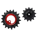 GALET DERAILLEUR AOPW TRIPEAK 13-18 DENTS CERAMIQUE 12/11V. SHIMANO DEORE XT 8100/8130 SLX 7120/7100 ROUGE (JEU DE 2)