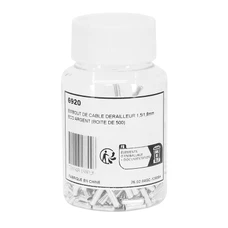 EMBOUT DE CABLE DERAILLEUR 1,5/1,8mm ECO ARGENT (BOITE DE 500)