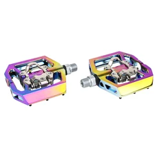 PEDALE VTT NEWTON ALU OIL ANODISE 9/16" ROULEMENT DU (COMPATIBLE CALE SHIMANO) (PAIRE)