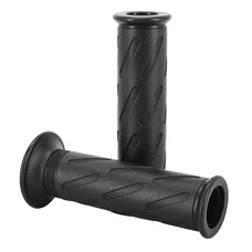 GRIP- DOMINO ORIGINAL - ON ROAD - SUZUKI STYLE - BLACK - Left long 124 mm /Right long 123 mm (PAIR)