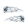 STICKER LETHAL THREAT SKULL CHROME (70x110mm)  (LT55012)