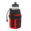 BOTTLE CAGE/CUP HOLDER -EMFISS BLACK/RED - FITS ANY BIKE WITH VELCRO STRAPS.
