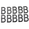 LETTER FOR LICENSE PLATE TIFLEX ALUMINIUM MOTORBIKE/SCOOTER  45mm  B  (SOLD PER 10)