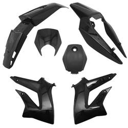 CARROSSERIE/CARENAGE 50 A BOITE ADAPTABLE DERBI 50 SENDA DRD 2011> NOIR BRILLANT (KIT 6 PIECES) -P2R