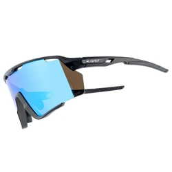 LUNETTES VELO ADULTE GIST NOVA MONTURE NOIR VERRE BLEU POLYCARBONATE (PROTECTION 100% CONTRE UVA, UVB, UVC ET LUMIERE BLEUE) COMPATIBLE CLIP VERRES CORRECTEURS REF