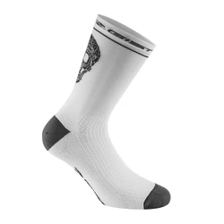 CHAUSSETTES / SOCQUETTES ETE GIST CRANE/SKULL BLANC-NOIR 44/47 - HAUTEUR 18CM (PAIRE) -5860