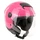 CASQUE JET ENFANT TUCANO EL'KID SIMPLE ECRAN UNI ROSE BRILLANT TAILLE UNIQUE YS à YL (49 à 54 cm - INCLUS 3 INTERIEUR DE CASQUE) (ECE 22.06)
