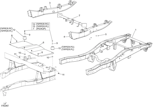 Châssis/caisse arrière