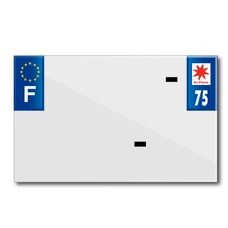 PLASTIC STRIP FOR BLANK PVC LICENSE PLATE (MOTORBIKE FORMAT 210X130)-DEPT 75/EUROPE (SOLD PER UNIT)