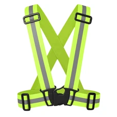 BRETELLES / GILET / BANDE REFLECHISSANTE / FLUORESCENTE DE SECURITE CORPORELLE TAILLE UNIQUE -P2R