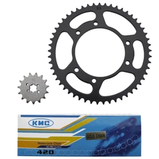 KIT CHAINE ADAPTABLE DERBI 50 SENDA 2000>2001  420  15X53  (ALESAGE 105mm)  -P2R-