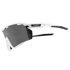 LUNETTES VELO ADULTE GIST NOVA MONTURE BLANC VERRE FUME POLYCARBONATE (PROTECTION 100% CONTRE UVA, UVB, UVC ET LUMIERE BLEUE) COMPATIBLE CLIP VERRES CORRECTEURS REF