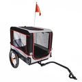 REMORQUE VELO UTILITAIRE MAXI 50Kg (DIMENSIONS L 138 x L 71x H70 cm) AVEC ROUES 16" x 3 FIXATION AXE DE ROUE - POUR TRANSPORT ANIMAUX - REMORQUE LIVREE AVEC BACHE