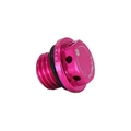 BOUCHON D'HUILE 50 A BOITE KRM PRO RIDE POUR MINARELLI 50 AM6/BETA 50 RR/RIEJU 50 MRT/SHERCO 50 SM-R, SE-R ALU CNC ROSE