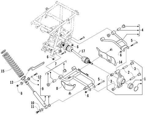 Suspension arrière - Amortisseur/s