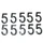 LICENSE PLATE NUMBER FOR MOTORBIKE/SCOOT - 45 mm ALU - TIFLEX - 5 - (SOLD PER 10)