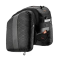 SACOCHE ARRIERE VELO DOUBLE / TRUNKBAG IBERA COMMUTER NOIR 15L FIXATION ARRIERE AVEC PLAQUE LIVRE POUR TOUT PORTE BAGAGE (37x22x25cm)