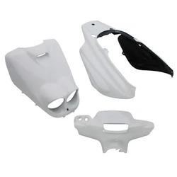CARROSSERIE/CARENAGE SCOOT ADAPTABLE MBK 50 BOOSTER NG, ROCKET ANCIEN MODELE/YAMAHA 50 BWS BUMP, SPY ANCIEN MODELE BLANC BRILLANT (KIT 5 PIECES)  -P2R-
