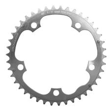CHANRING FOR ROAD BIKE-5 arms- 42T. Ø130 -MIDDLE- SILVER -ALUMINIUM- 7075 STRONGLIGHT 9/10 Speed (SHIMANO TYPE)