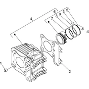 Ensemble cylindre-piston-axe de piston