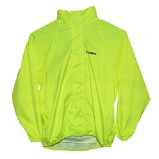 WINDBREAKER CYCLING JACKET-FOR CHILD- CHIBA YELLOW FLUO-WITH HOOD+CARRYING BAG- XL -GERMAN QUALITY