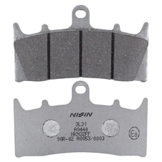 PLAQUETTE DE FREIN NISSIN POUR KAWASAKI 600 ZX-6R NINJA 1998>2002 AV, 750 ZX-7R NINJA 1996>2003 AV / SUZUKI 1300 GSX-R HAYABUSA 1999>2007 AV (A0440) (SEMI METAL)  -ECE R90-