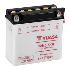 BATTERY 12V  5,5 Ah 12N5.5-3B YUASA - WITH MAINTENANCE (Lg135xWd60xH130)
