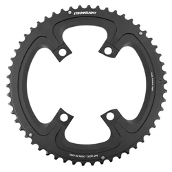 PLATEAU ROUTE 4BRA D.110 POUR SHIMANO R9200/8100/7100 STRONGLIGHT DOUBLE 54DTS EXTERIEUR NOIR (POUR INTERIEUR 42DTS) NON FILETE - EPAISSEUR mm 12V. PRENDRE REF POUR KIT INTRAVIS