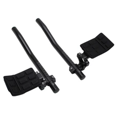 TT BAR ENDS Ø 31,8-25,8 -ALUMINIUM- BLACK MATT "LOW RIDE" WITH ARMS REST