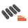 CACHE VIS DE ROUE AVANT ET ARRIERE POUR TROTTINETTE XIAOMI M365, PRO NOIR (CATADIOPTRE ADHESIF ROUGE) (VENDU PAR 4) -SELECTION P2R