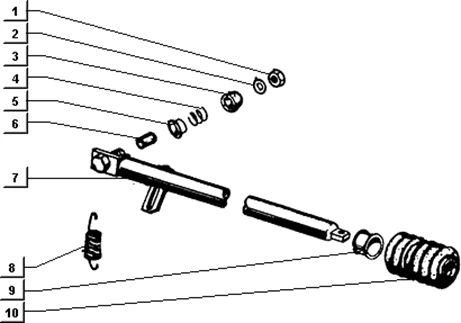 Tirant côté cabine (volant)
