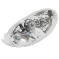 FEU ARRIERE SCOOT MILLENIUM ADAPTABLE PEUGEOT 50 LUDIX BLANC/CHROME ** (AMPOULE MIROIR)  -REPLAY-