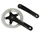 PEDALIER ROUTE MICHE 9/10V. ALU 155mm 42-36 (AXE CARRE 107mm)